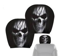 Protections D'Appuie-Tête Effrayantes 2 Housses Halloween Effrayantes Et