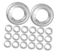 Protections pour Plaque Cuisson Gaz Brûleur Gaz Rond Aluminium 100Pcs | Cache Plaque Electrique 16cm, Réutilisable, Résistant Chaleur, Argenté, Entretien Facile