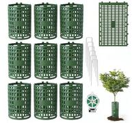 Protections réglables pour tronc d'arbre, boucliers robustes pour protéger les écorces de jardin, colliers d'arbres anti-animaux avec design ventilé, protections d'arbres en plastique PP pour jeunes