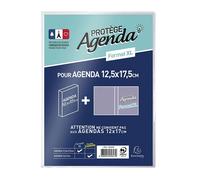 Exacompta Protège-agenda Plastique transparent Format journalier XL 12,5x17,5 cm