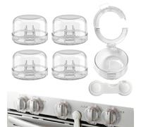 Protège-boutons de Sécurité pour Cuisinière Lot de 5 pièces protections | Couvercles boutons table de cuisson Pour cuisinière, four, appareil, brûleur, cuisine,