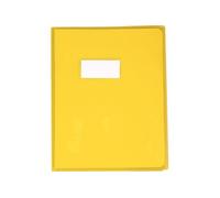 Protège-cahier cristalux sans rabat PVC 22/100ème 17 x 22 cm jaune - jaune