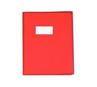 Protège-cahier cristalux sans rabat PVC 22/100ème 17 x 22 cm rouge - rouge