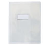 Protège-cahier elba standard pvc cristal 20/100e rabat format écolier 170x220mm incolore