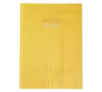 Protège-cahiers grain cuir PVC 22/100ème 24x32 cm - Jaune