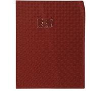 Calligraphe Protège-cahier Grain losange PVC 18/100ème avec porte-étiquette 24x32 cm Brun