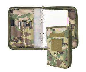 Protège-cahier militaire militaire avec classeur à 6 anneaux, porte-documents avec fermeture éclair, dossier tactique A5, couverture amovible OCP - Multicolore