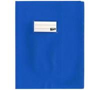Protège-Cahier Opaque Bleu En Pvc ? Format 17x22 Cm ? Épaisseur 19/100ème ? Grain Cuir