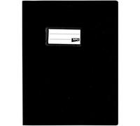 Protège-Cahier Opaque Noir En Pvc ? Format 17x22 Cm ? Épaisseur 19/100ème ? Grain Cuir