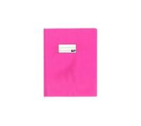 Protège-Cahier Opaque Rose En Pvc ? Format 17x22 Cm ? Épaisseur 19/100ème ? Grain Cuir