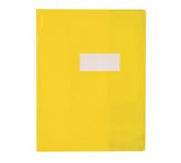 ELBA Lot de 3 Protège-cahiers PVC 150 Strong Line 17x22 cm Marque-page Translucide jaune