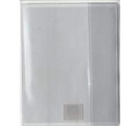 Protège-cahiers cristalux avec rabats marque-pages PVC 22/100ème 17x22 cm - Incolore