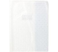 Protège-cahier - Transparent - 24x32cm - Grand cahier - Plastique souple - Porte-étiquette