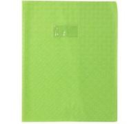 Protège-cahiers grain losange PVC 18/100ème avec porte-étiquette 24x32 cm - Vert clair