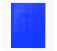 Calligraphe Protège-cahier Madras PVC 22/100e 24x32cm avec rabats et marque-pages Bleu