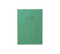 Calligraphe Protège-cahiers Grain Madras PVC 22/100ème A4 avec rabat et marque-pages Vert