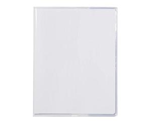 Protège-cahiers cristalux avec rabats marque-pages PVC 22/100ème 17x22 cm - Incolore