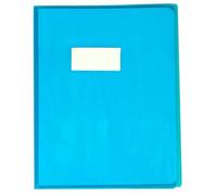 Protège-cahiers cristalux PVC 22/100ème 17x22 cm - Bleu