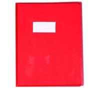 Protège-cahiers cristalux PVC 22/100ème 17x22 cm - Rouge