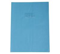Protège-cahiers grain cuir PVC 22/100ème 24x32 cm - Bleu clair
