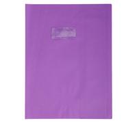 Protège-cahiers grain cuir PVC 22/100ème 24x32 cm - Violet