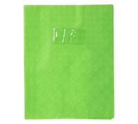 Protège-cahiers grain losange PVC 18/100ème avec porte-étiquette 17x22 cm - Vert clair