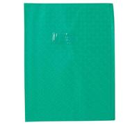 Protège-cahiers grain losange PVC 18/100ème avec porte-étiquette 24x32 cm - Vert