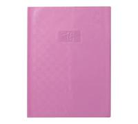 Protège-cahiers grain madras avec rabats marque-pages PVC 22/100ème 24x32 cm - Violet