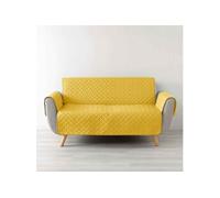 Protège canapé matelassé en microfibre unie Lounge - Jaune - 223 x 179 cm