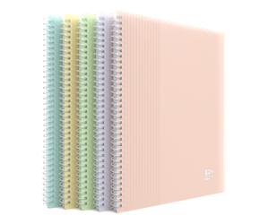 Protege-Docs Spiral Oxford School Life A5 40 Poch PP Opaque Assorti Pastel Pav