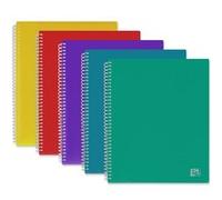 Protège-documents à spirale Oxford School Life A4 80 vues / 40 pochettes couverture polypro coloris toniques