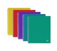 Protège-documents à spirale Oxford School Life A4 80 vues / 40 pochettes couverture polypro coloris toniques
