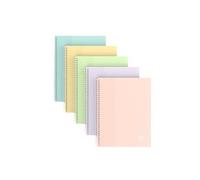 Oxford – Protège-docs à spirale School Life A5 – 40 pochettes (80 vues) – Assorti pastel