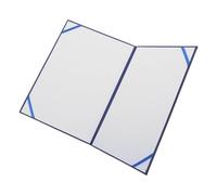 Protège-documents A3 Bleu en PU et Papier pour Certificats | Présentation Scolaire et Cérémonies, Protection Solide, Intérieur Lisse, Ouverture Facile, Style Élégant