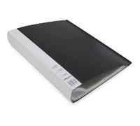 Protège Documents A4 160 vues Premium en Opaque Identifiable Dos de 6 cm - Noir 80 Pochettes / 160 Vues