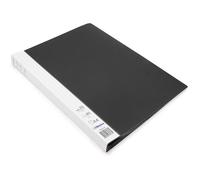 Protège Documents A4 40 vues Premium en Opaque Identifiable - 20 Pochettes Noir 20 Pochettes / 40 Vues
