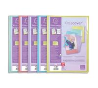 Protège-documents en polypropylène Kreacover Pastel 100 vues - A4 - Couleurs assorties