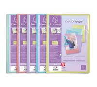 Protège-documents en polypropylène Kreacover Pastel 60 vues - A4 - Couleurs assorties