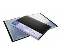 Protège-documents en polypropylène rigide avec porte étiquette 3 faces Up Line Opaque 120 vues - A4 - Noir