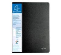 Protège-documents en polypropylène rigide avec porte étiquette 3 faces Up Line Opaque 160 vues - A4 - Noir