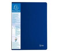 Protège-documents en polypropylène rigide avec porte étiquette 3 faces Up Line Opaque 40 vues - A4 - Bleu
