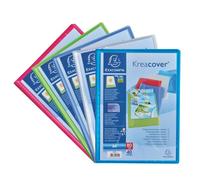 Protège-documents Exacompta polypropylène translucides personnalisables A4 - 20 pochettes - 40 vues - couleurs assorties
