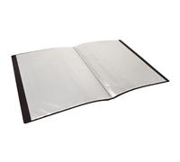 Waytex 931333N Protège Documents A4 80 vues Premium en Polypropylène Opaque Identifiable - 40 Pochettes transparentes - Noir