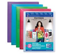 Protège-documents Oxford Polyvision A4 200 vues / 100 pochettes couverture polypro translucide coloris assortis