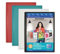 Protège-documents Oxford Polyvision A4 40 vues / 20 pochettes couverture polypro opaque assorti
