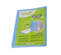 Protège-documents personnalisable Seco A4 40 pochettes - 80 vues - bleu clair