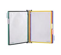 Protège-documents pivotant mural Djois by Tarifold PVC A4 5 pochettes - 10 vues couleurs assorties
