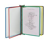 Protège-documents pivotant mural PVC magnétique 10 pochettes pour format A3 Tarifold