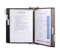 Protège-documents pivotant mural Tarifold Stérifold PVC A4 10 pochettes - 20 vues - coloris noir