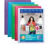Protège-documents POLYVISION, 20 pochettes, assorti